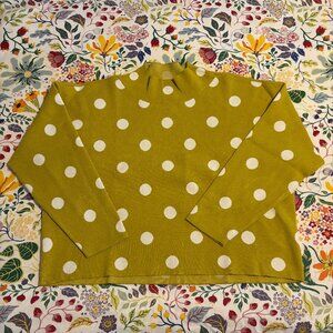 Maeve Mock-Neck Polka Dot Sweater (XLP)